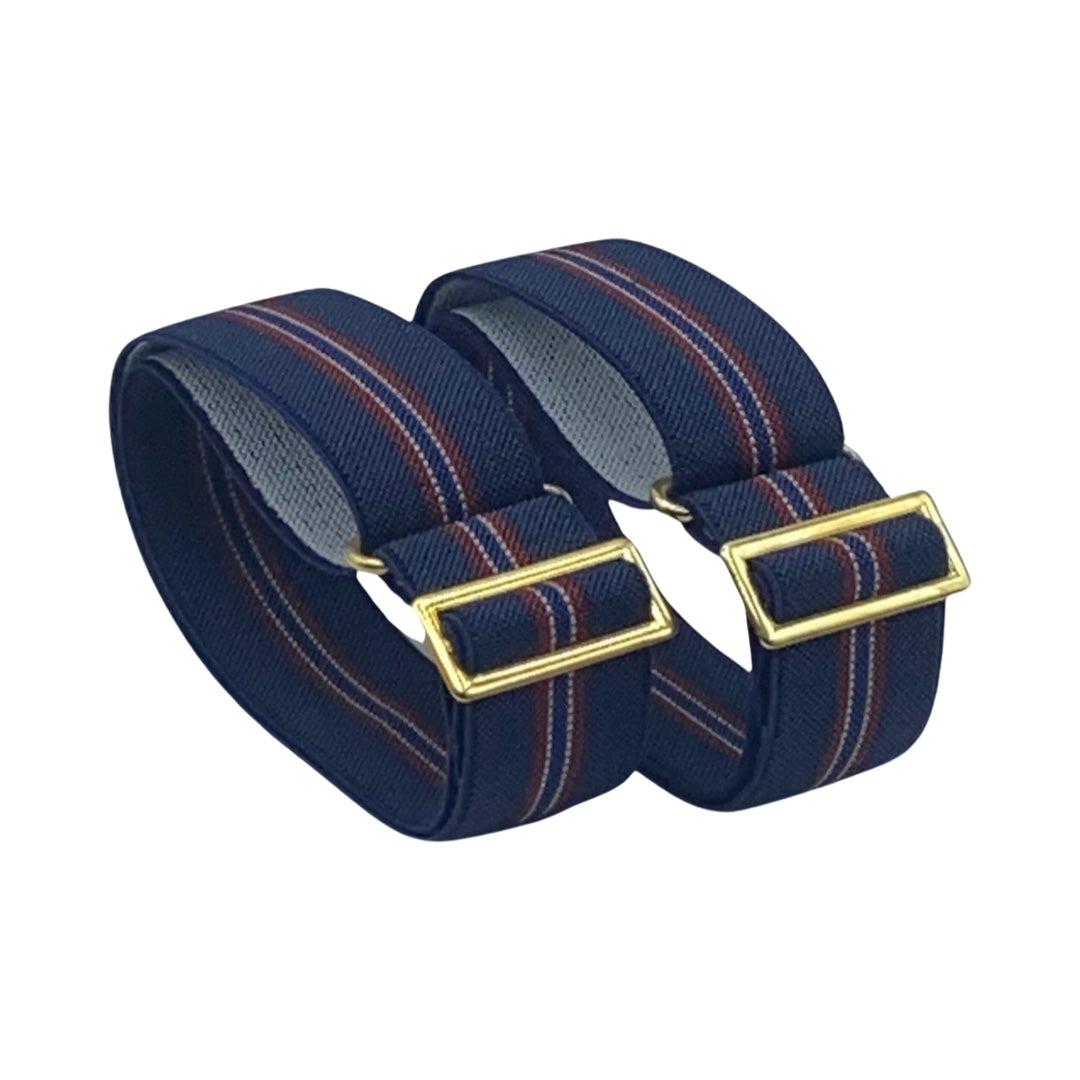 Navy Stripe Sleeve-Garter-sharp&dapper