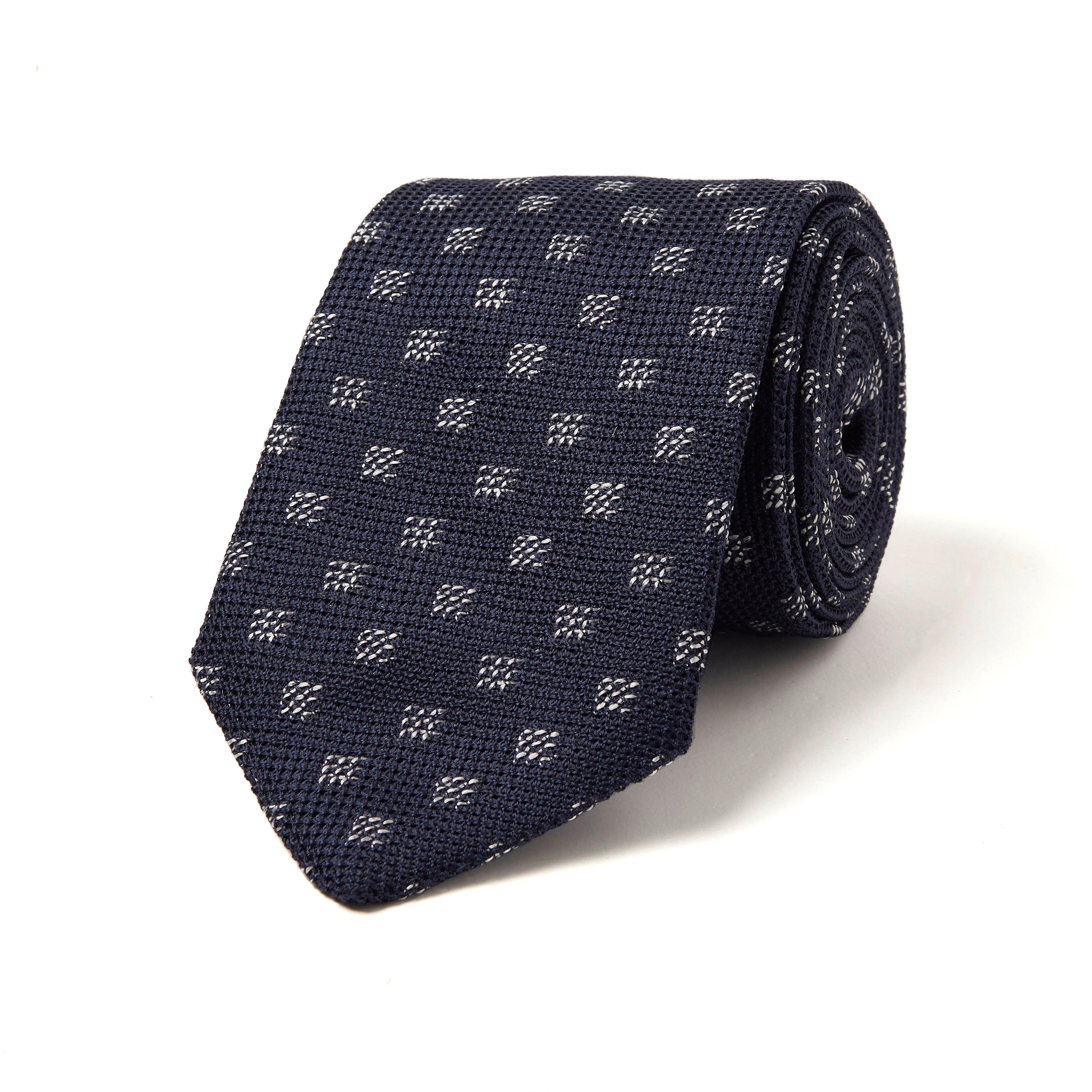 Grenadine - Navy - Square dot